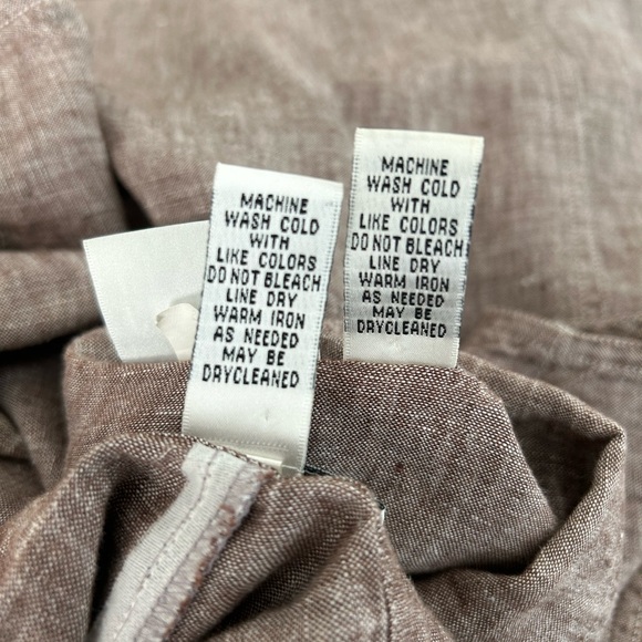 CHICO'S Linen Button TOP Shirt & PANTS Crop 3 XL 16 Beach Lagenlook Set Outfit - Picture 14 of 16